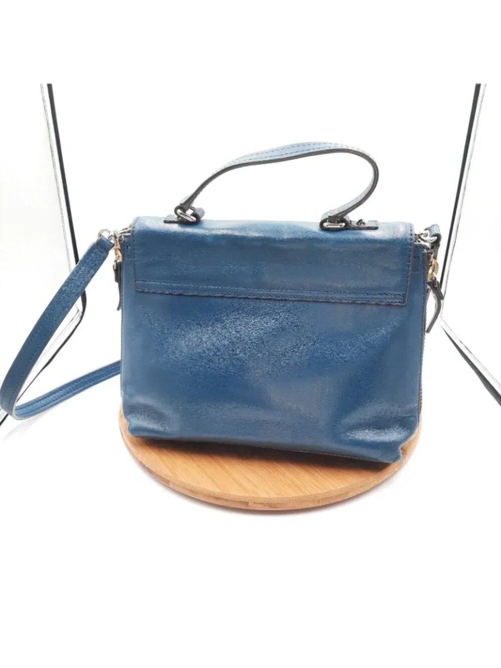 Kate Spade Bag Varick Street Abbie Satchel Teal Green Leather Shoulder Strap